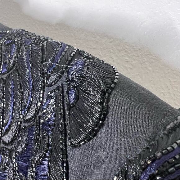 NEW Emilio Pucci Silk Beaded Tassel Open Front Cardigan Top Long Sleeve Sz 6 - Picture 8 of 12